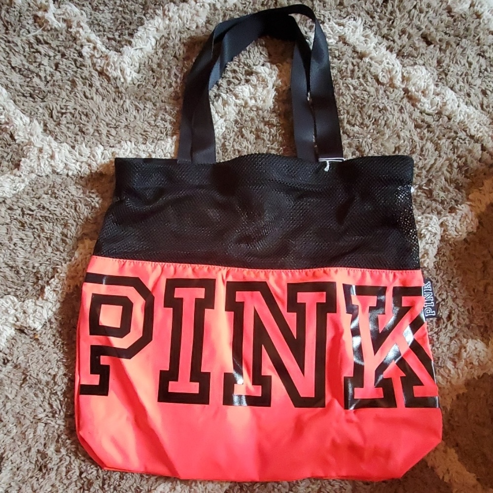 NEW pink mesh tote